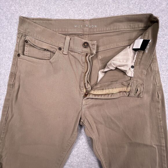 Mott & Bow Jeans Mens 33 x 30 (32 x 29) Mercer Green Slim Straight Denim Stretch - Picture 10 of 15